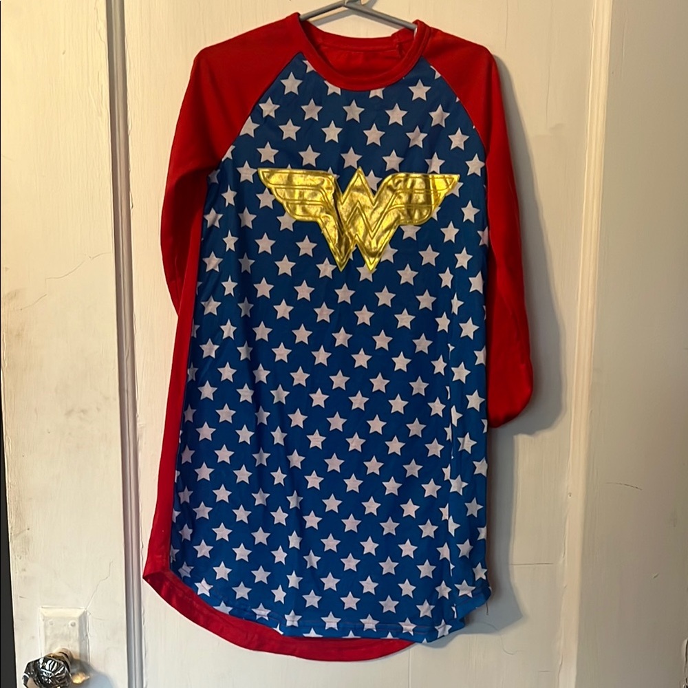 Red and Blue Nightgown Pajamas with Stars